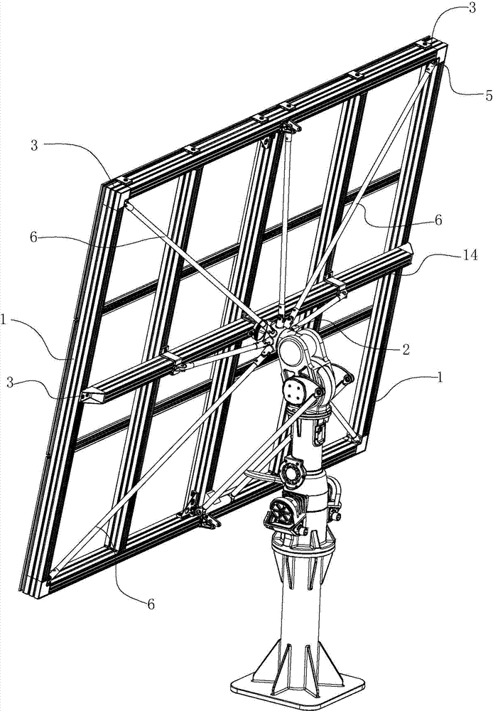 Solar panel mounting frame