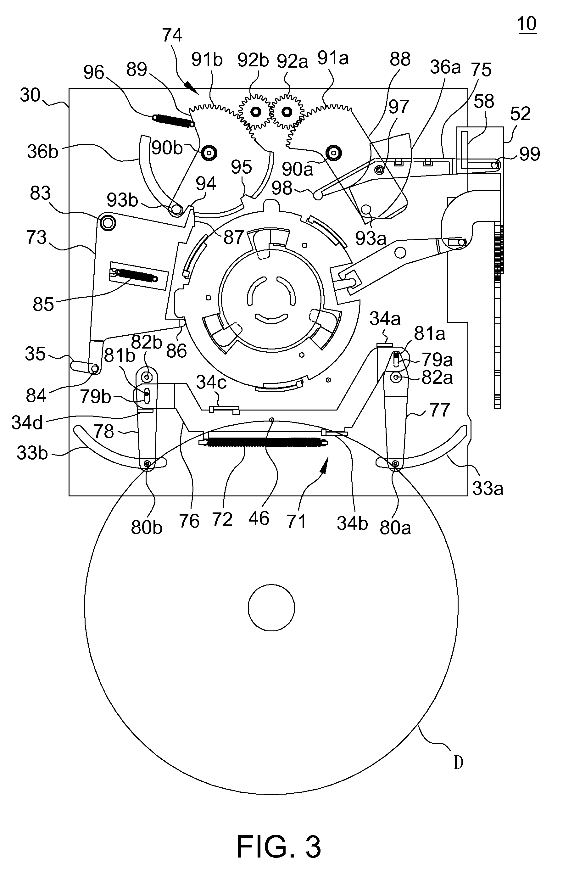 Slot-in optical disk drive