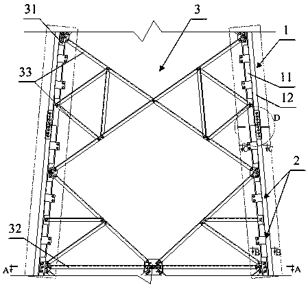 Power transmission tower reinforcing device