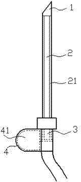 Liquid column soft needle head