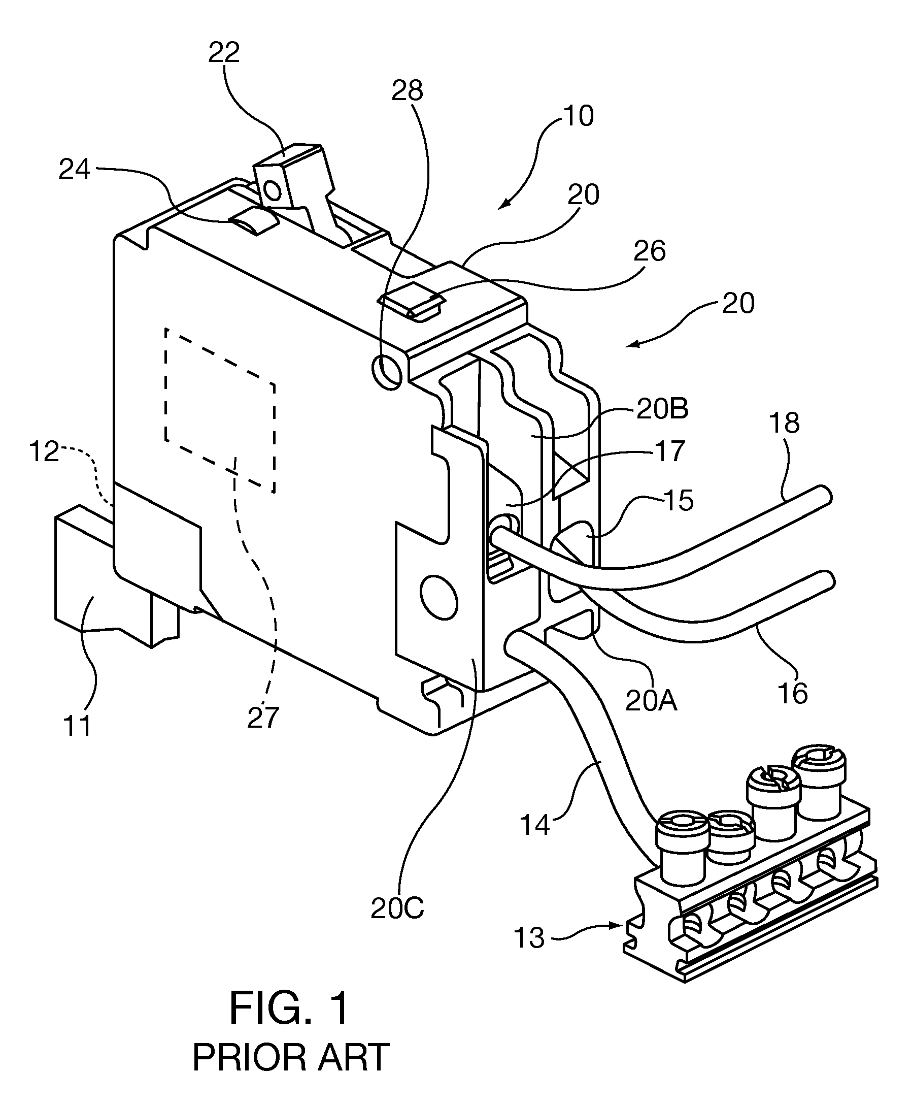 Electromagnet assembly directly driving latch of an electronic circuit breaker