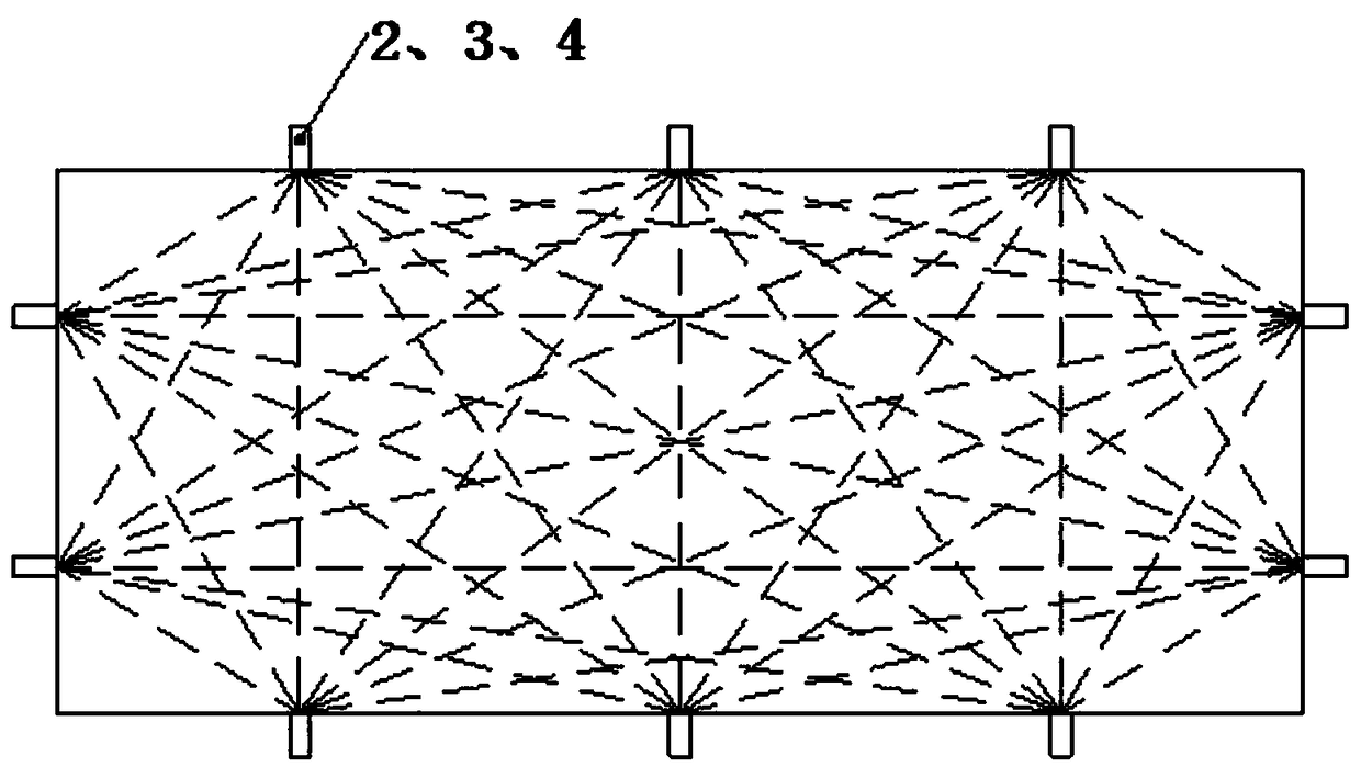 A furnace temperature field reconstruction device and method based on acoustic method