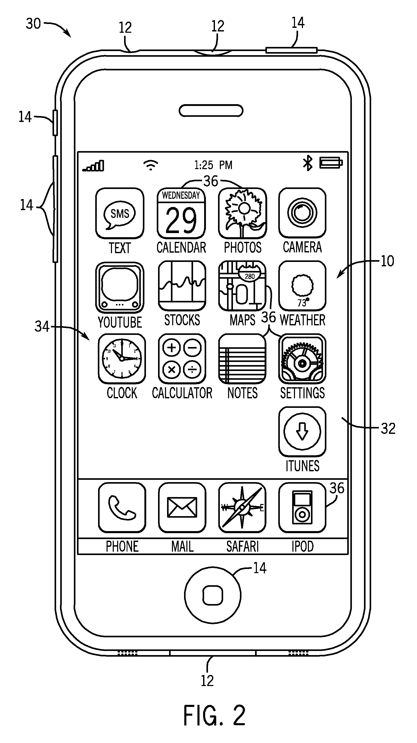 Placement and shape of electrodes for use in displays
