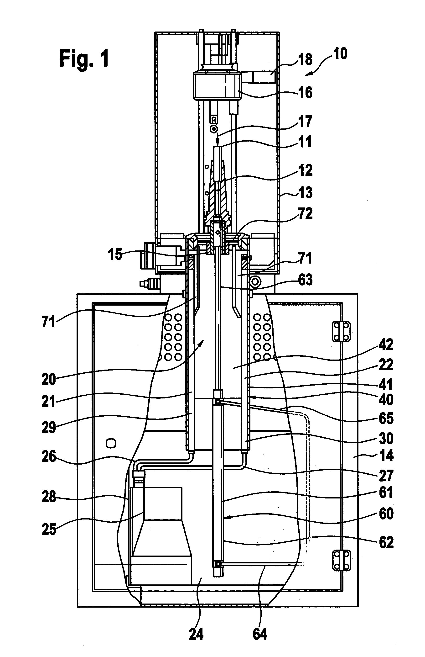 Device for thermally clamping and releasing tools in shrink-fit chucks