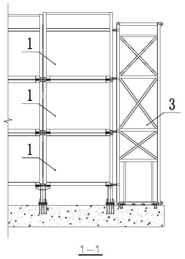 Horizontal connecting device and method for steel structure modular building and auxiliary elevator module