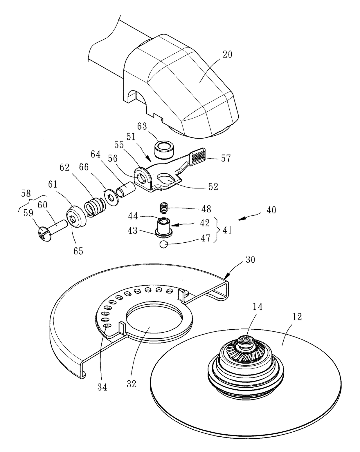 Safety cover for sand grinder