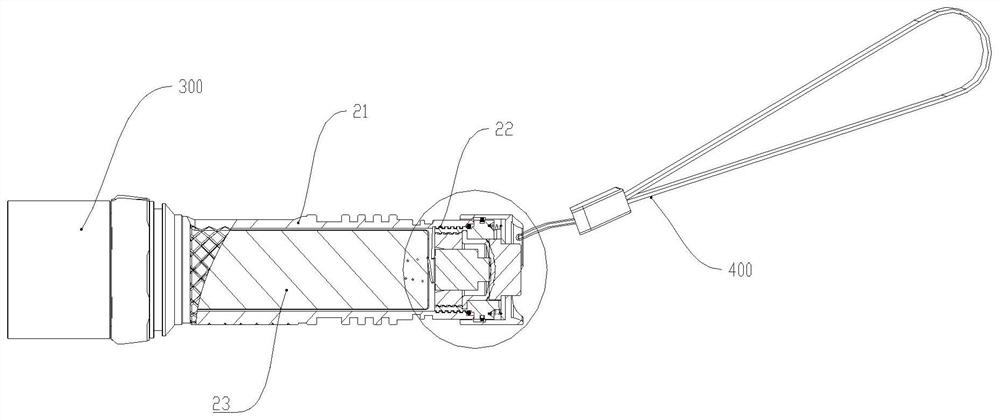 An anti-loosening tail cap mechanism and its lighting device