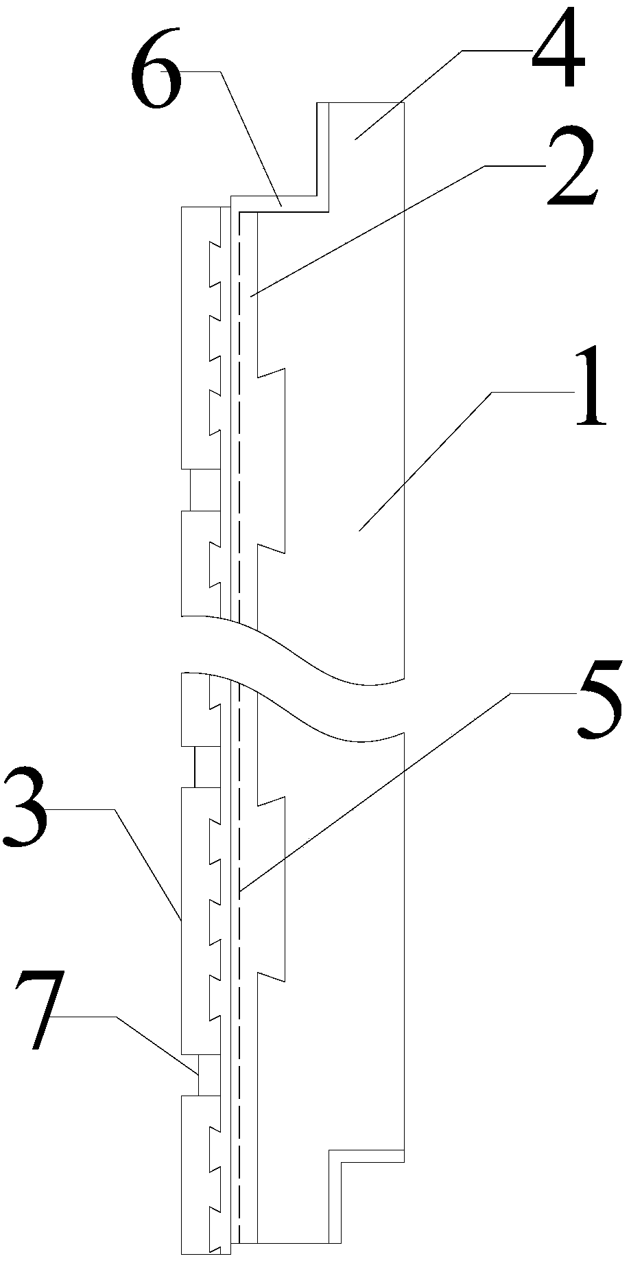 Exterior wall tile composite structure and method for manufacturing same