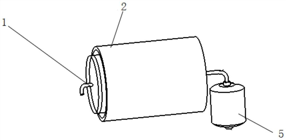 Drying cylinder for carrying out radiation heating on soil sample