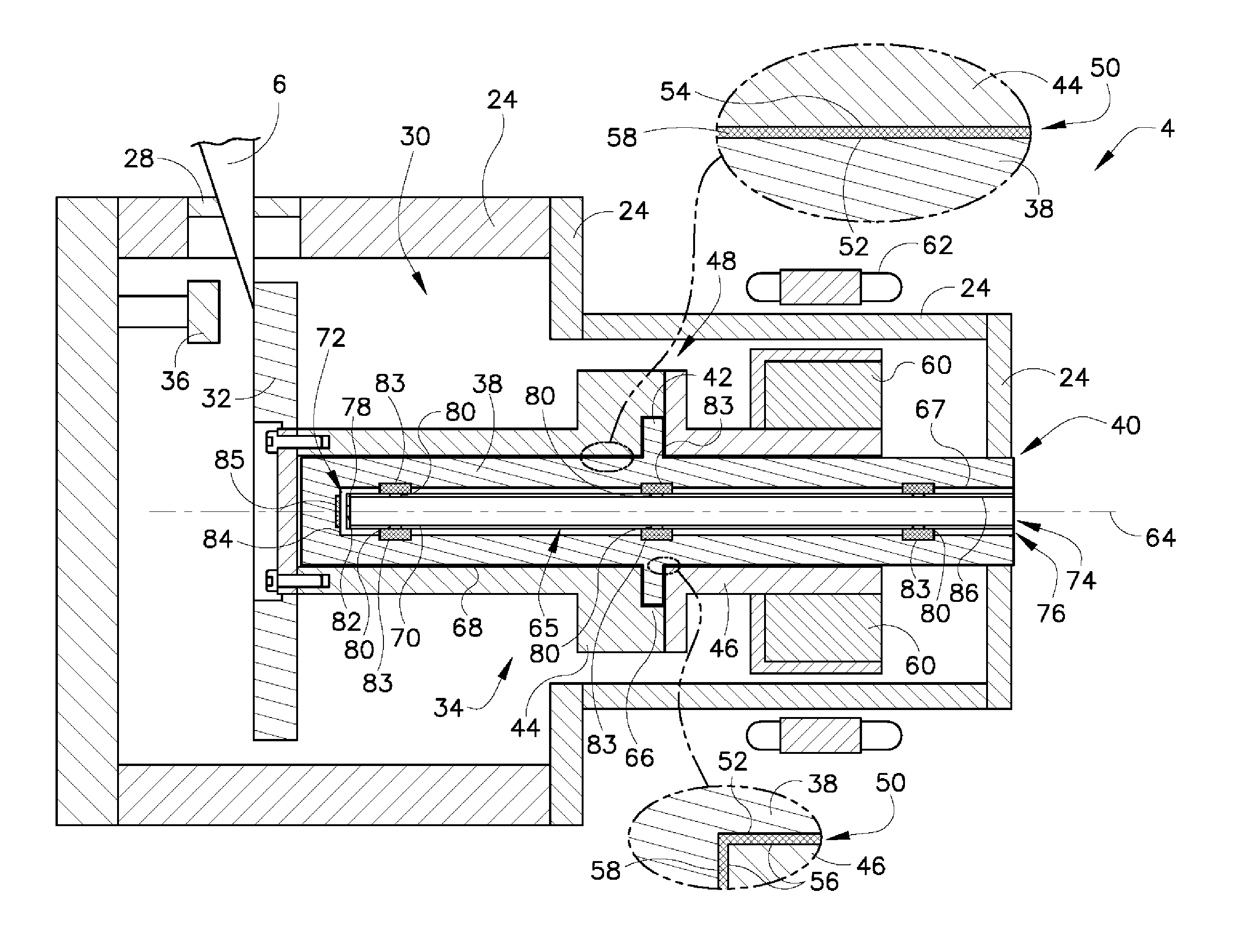 Apparatus and method of cooling a liquid metal bearing in an x-ray tube