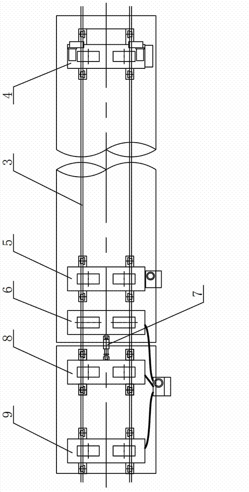Device used for lengthening and welding barrel