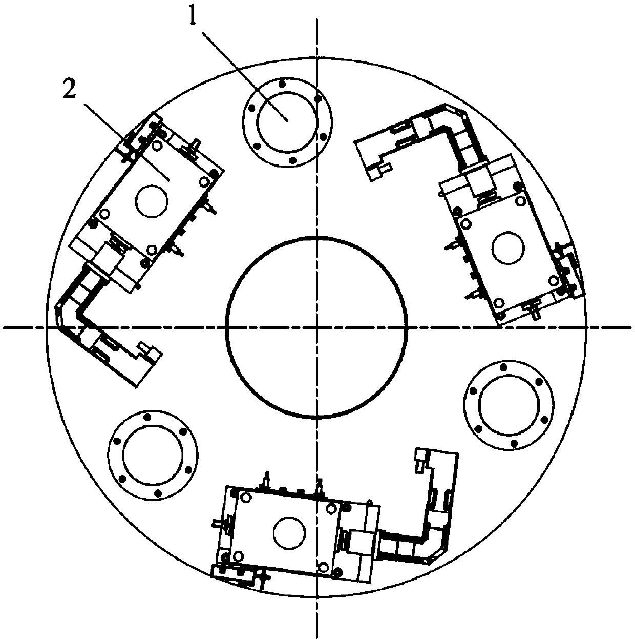 Background interference cancellation fine-tuning device used for RCS testing