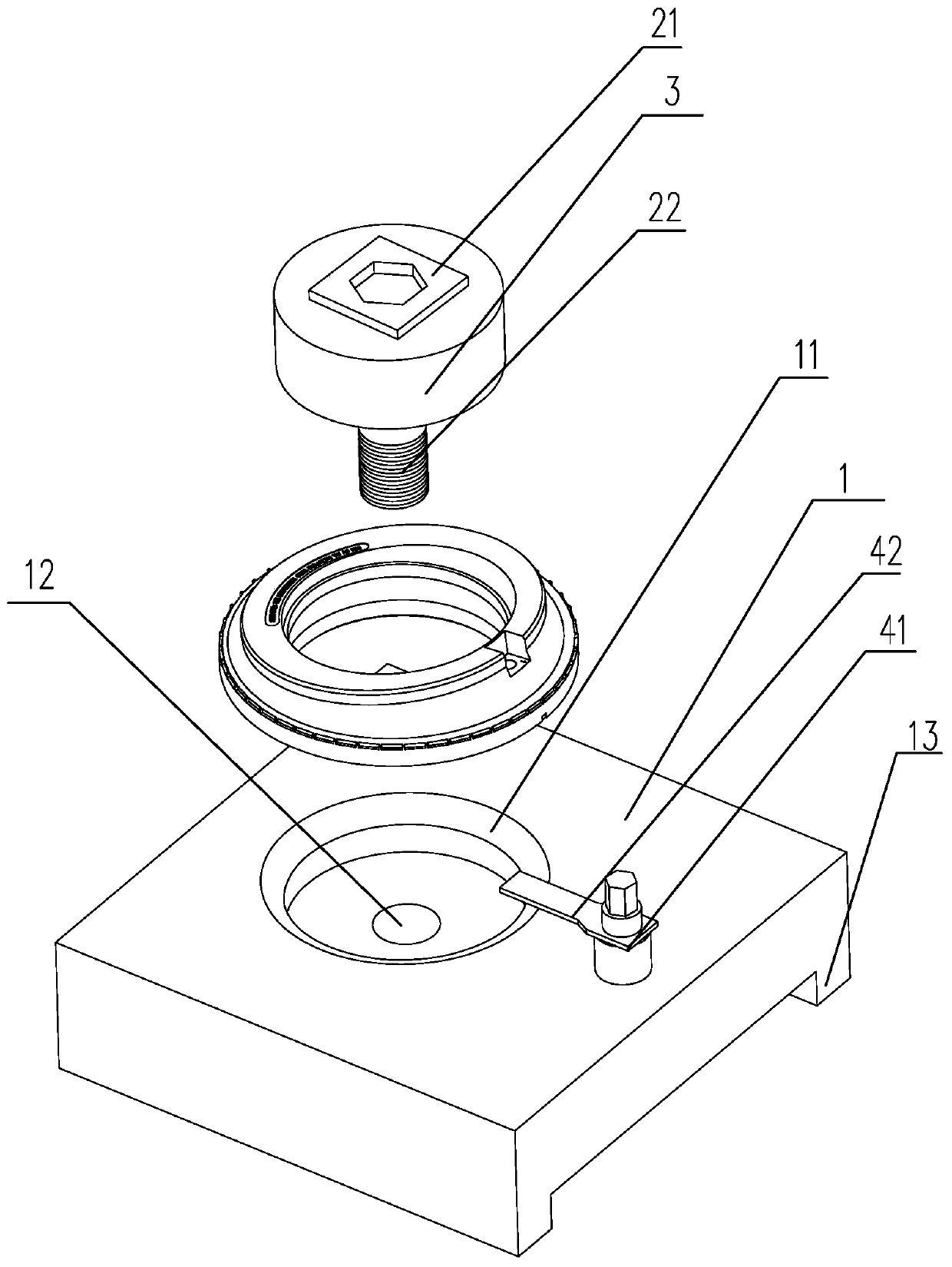 Shock absorber bearing load simulation test device