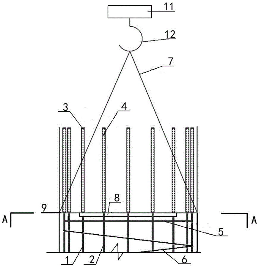 Pile foundation pile head concrete pre-stripping assembly and construction method