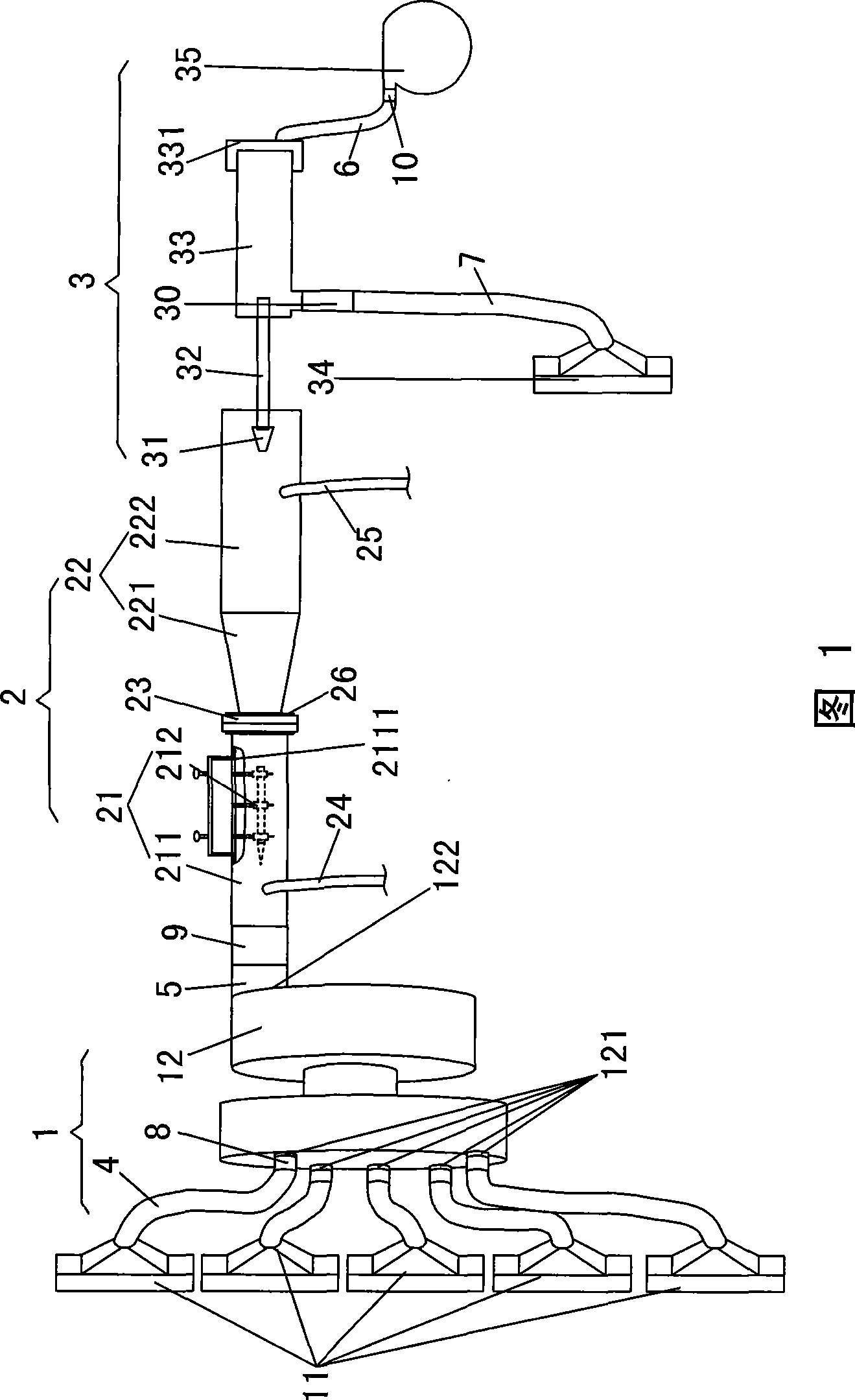 Dynamic detection wind tunnel of air line type stepless speed regulating aerosol