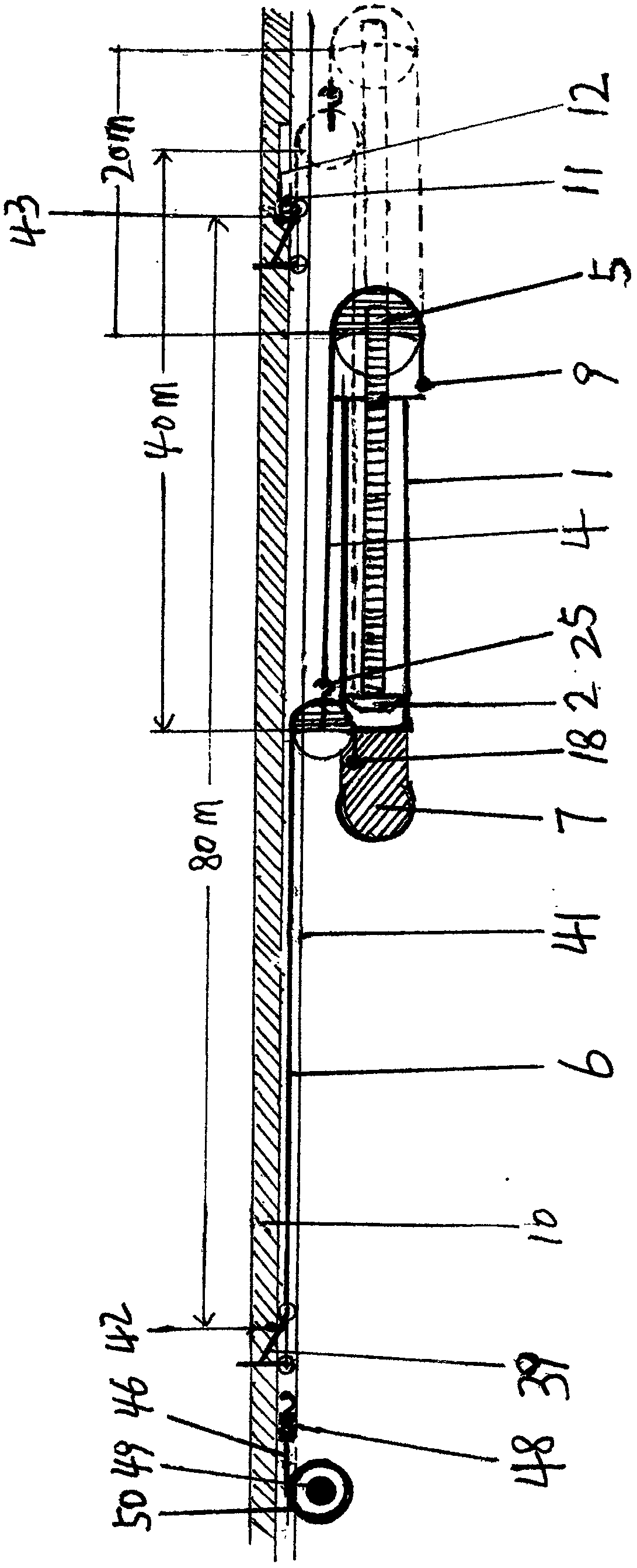 Two-stage type pulley block catapult of carrier-based aircraft