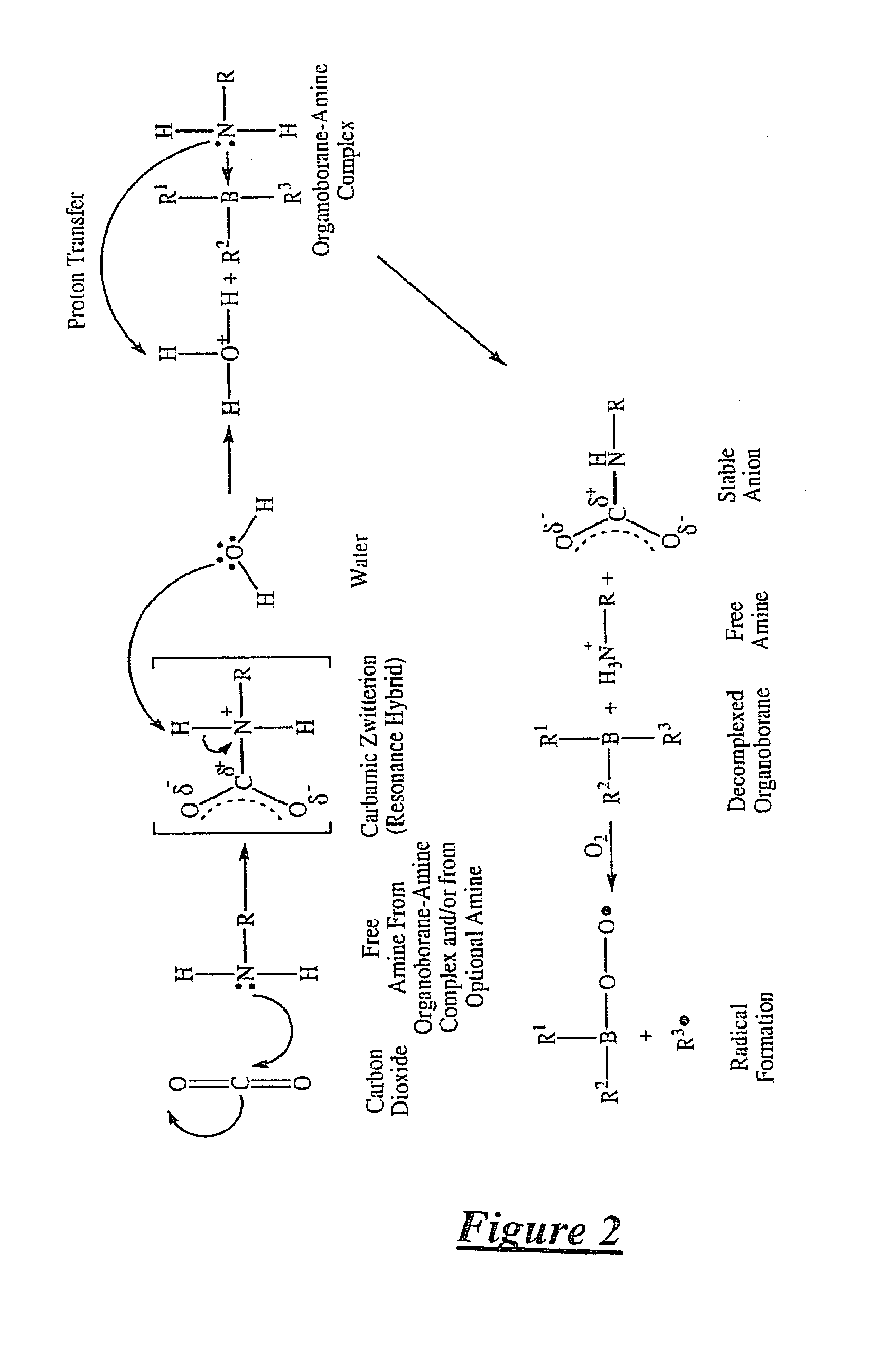 Method of dissociating an organoborane-amine complex