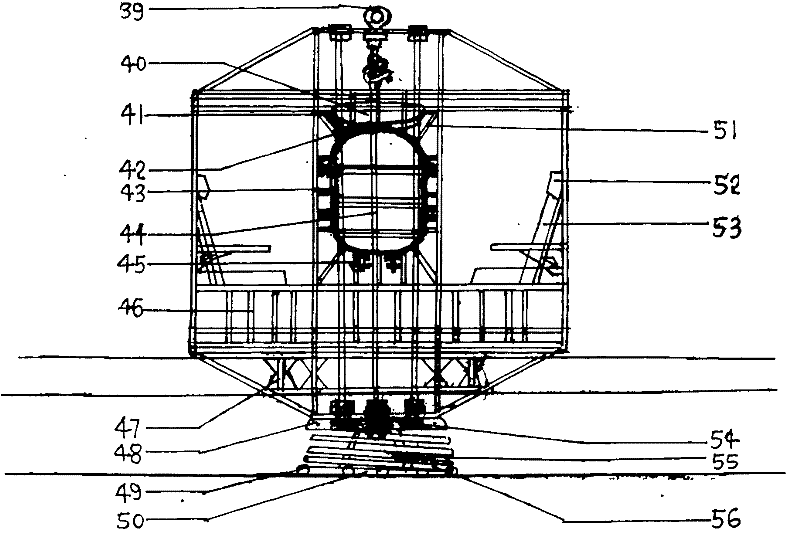 Safety life-saving chamber capable of being used in usual time and emergency and automatically escaping, opening parachute and landing softly