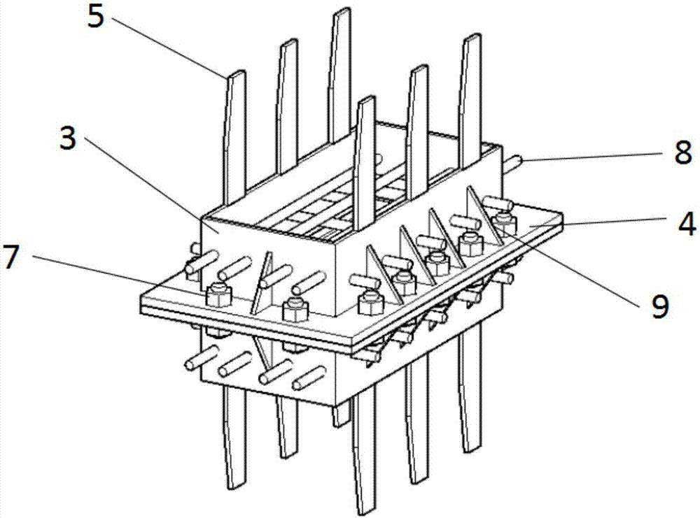 Positioning device for achieving embedded-sectional steel flat-joint bolt connection of concrete sectional prefabricated arch ribs and construction method of positioning device