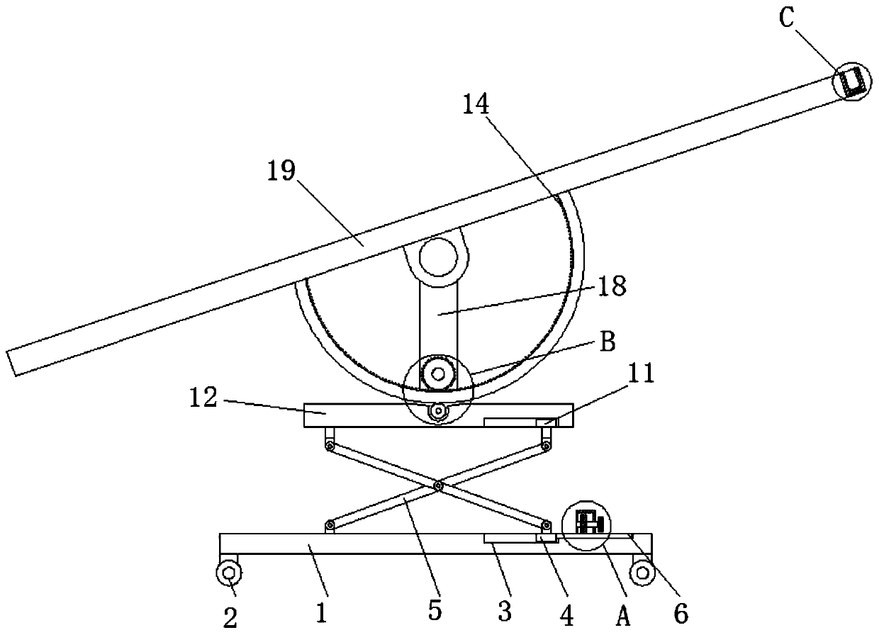 Automatic light-chasing cloth airing device for spinning