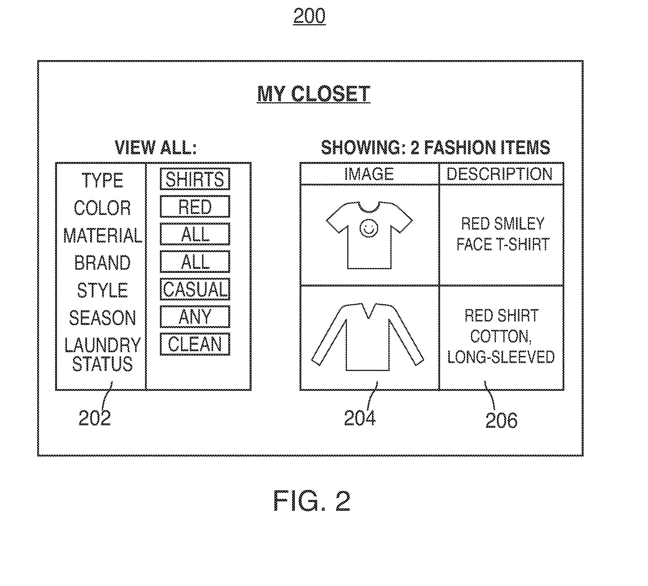 Systems and methods for providing a virtual fashion closet