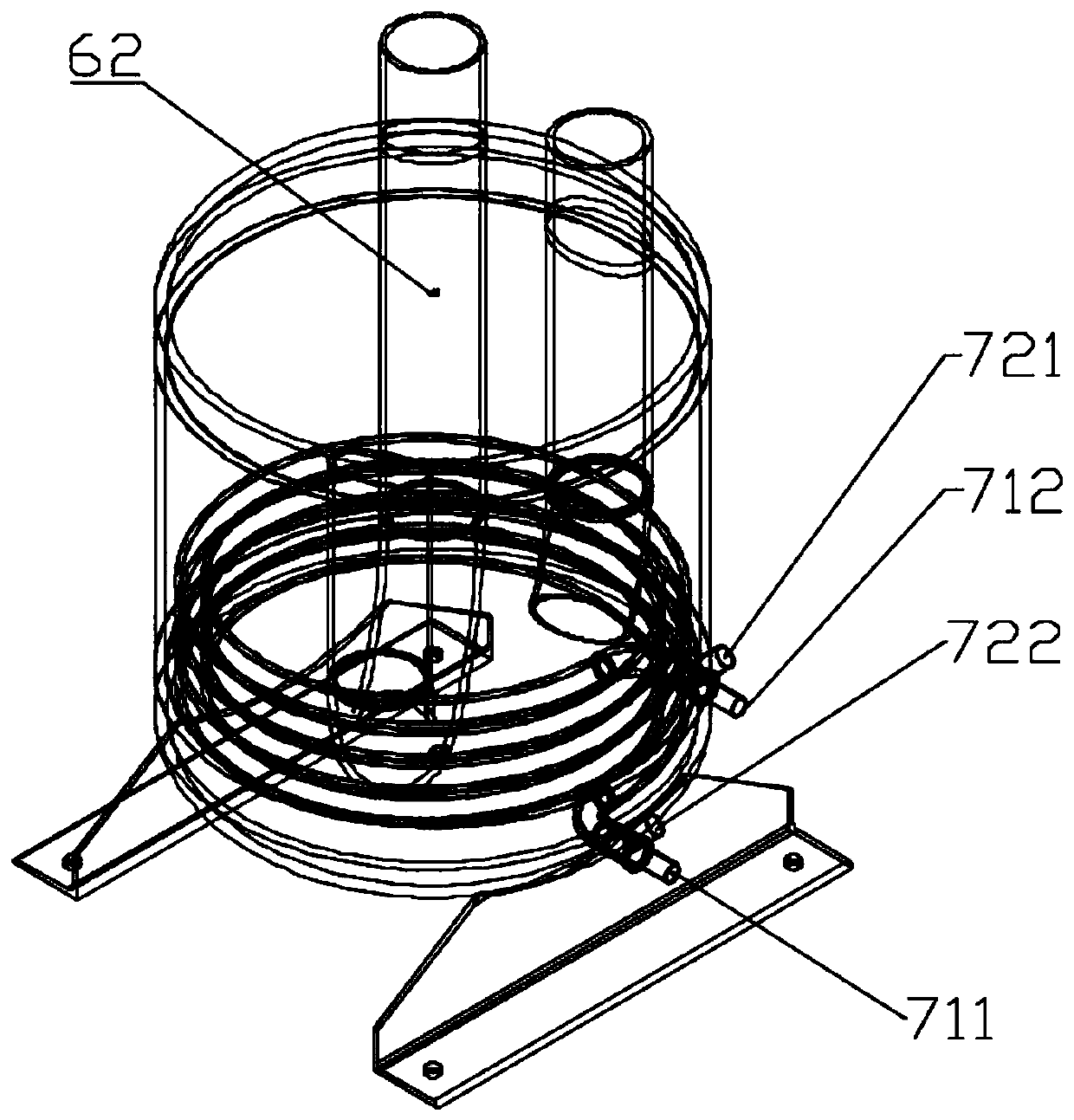 Heat exchange gas-liquid separator with economizer function