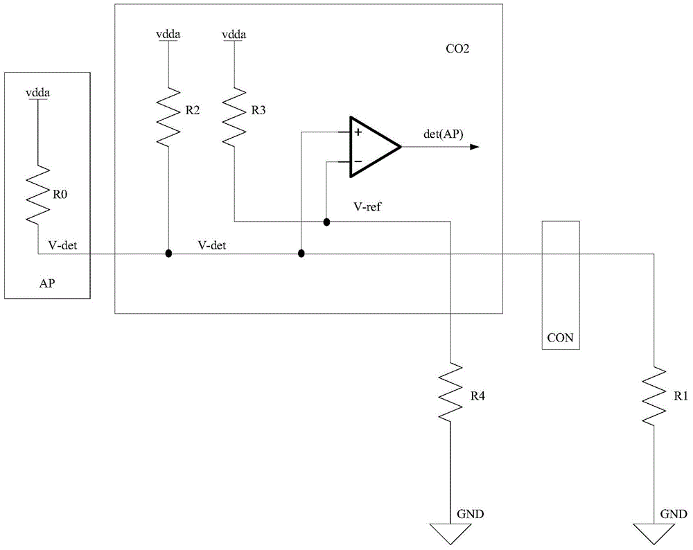 Detection circuit and video output chip of video transmission cable