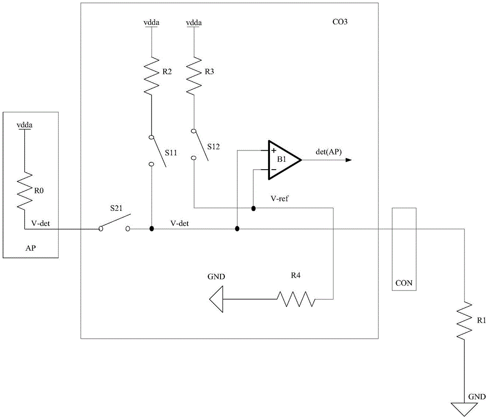 Detection circuit and video output chip of video transmission cable