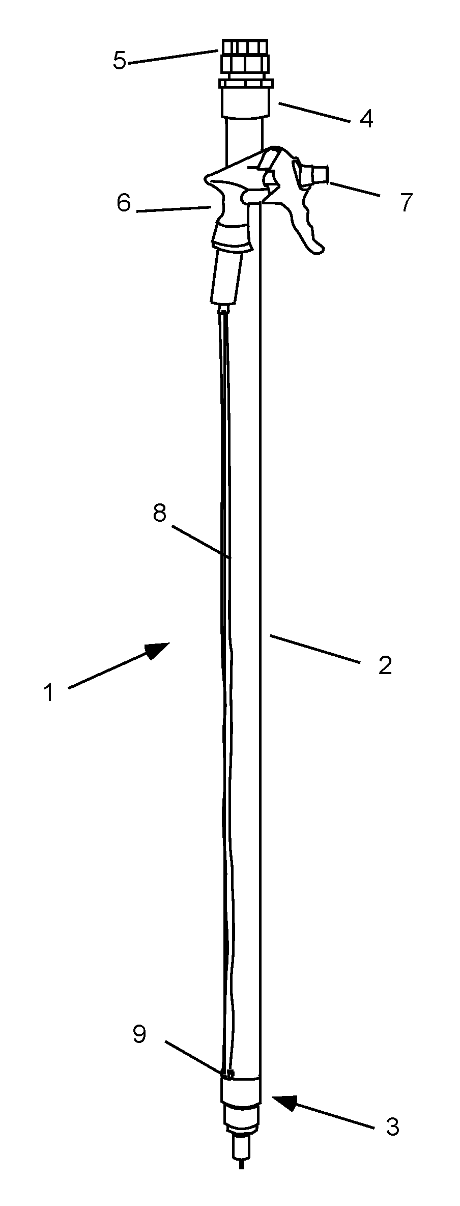 Applicator for dispensing gardening liquids