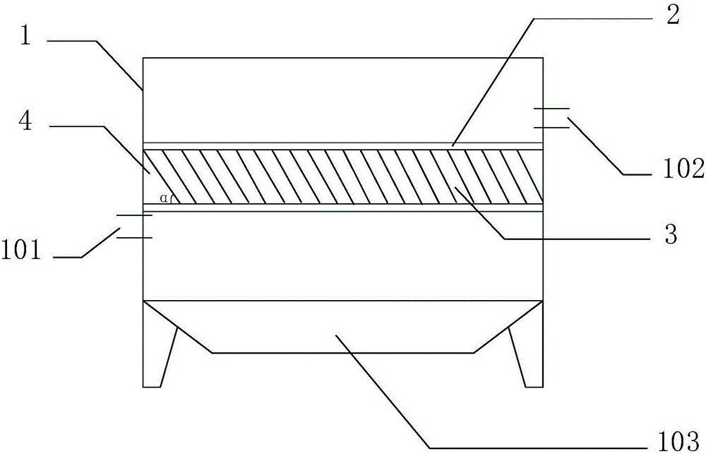 Inclined tube oil separation system for treating low-temperature harbor district oily sewage