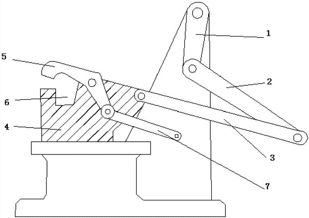 Connecting rod type workpiece machining device