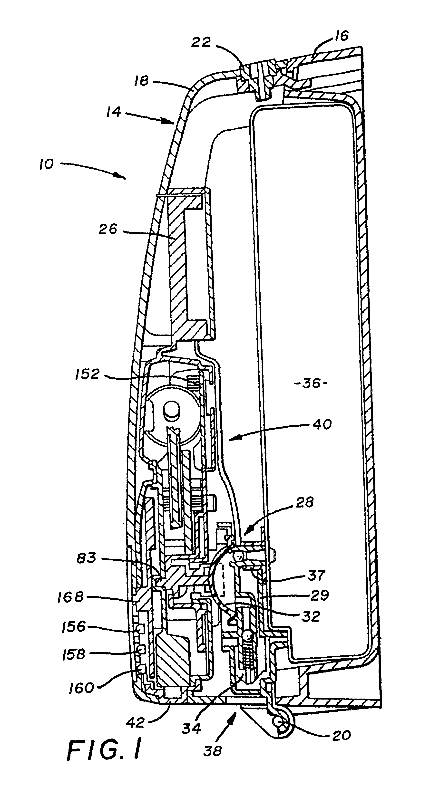 Apparatus for hands-free dispensing of a measured quantity of material