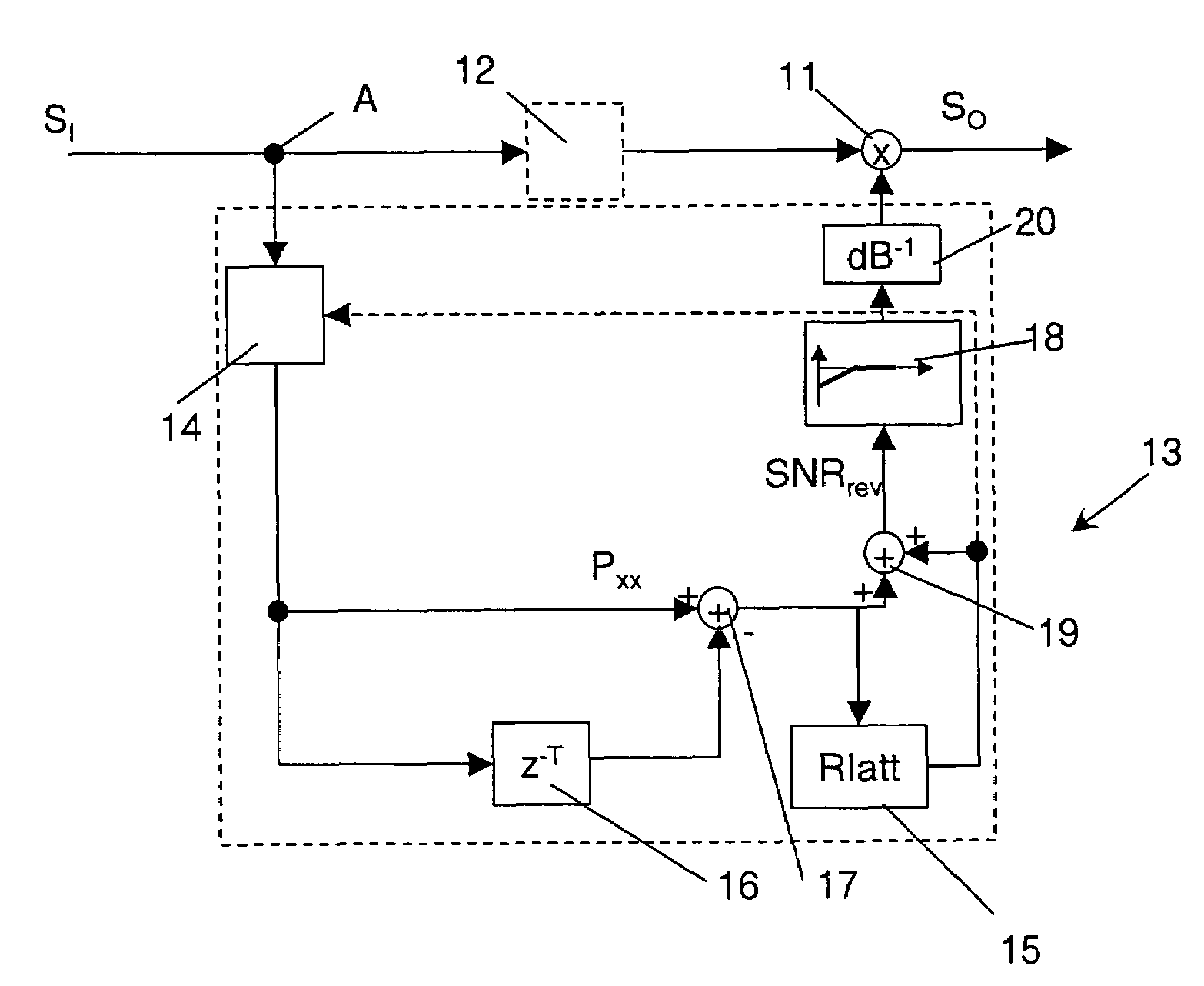 Method of processing an acoustic signal, and a hearing instrument