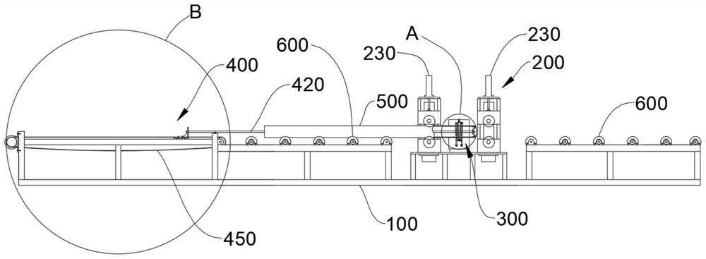 Core pipe stripping equipment for plastic-lined steel pipe