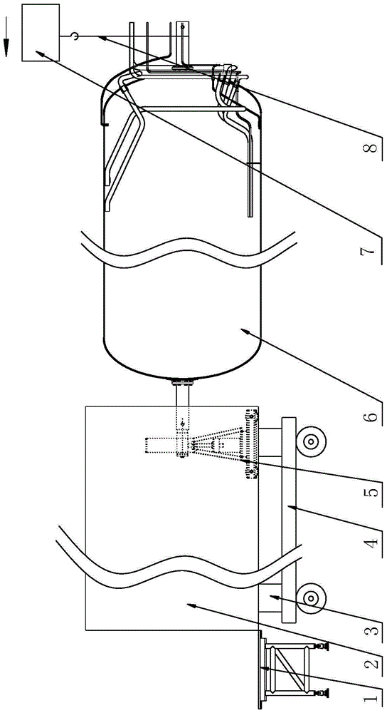 The fitting device used in the fitting process of marine high-vacuum multi-layer insulation lng gas tank