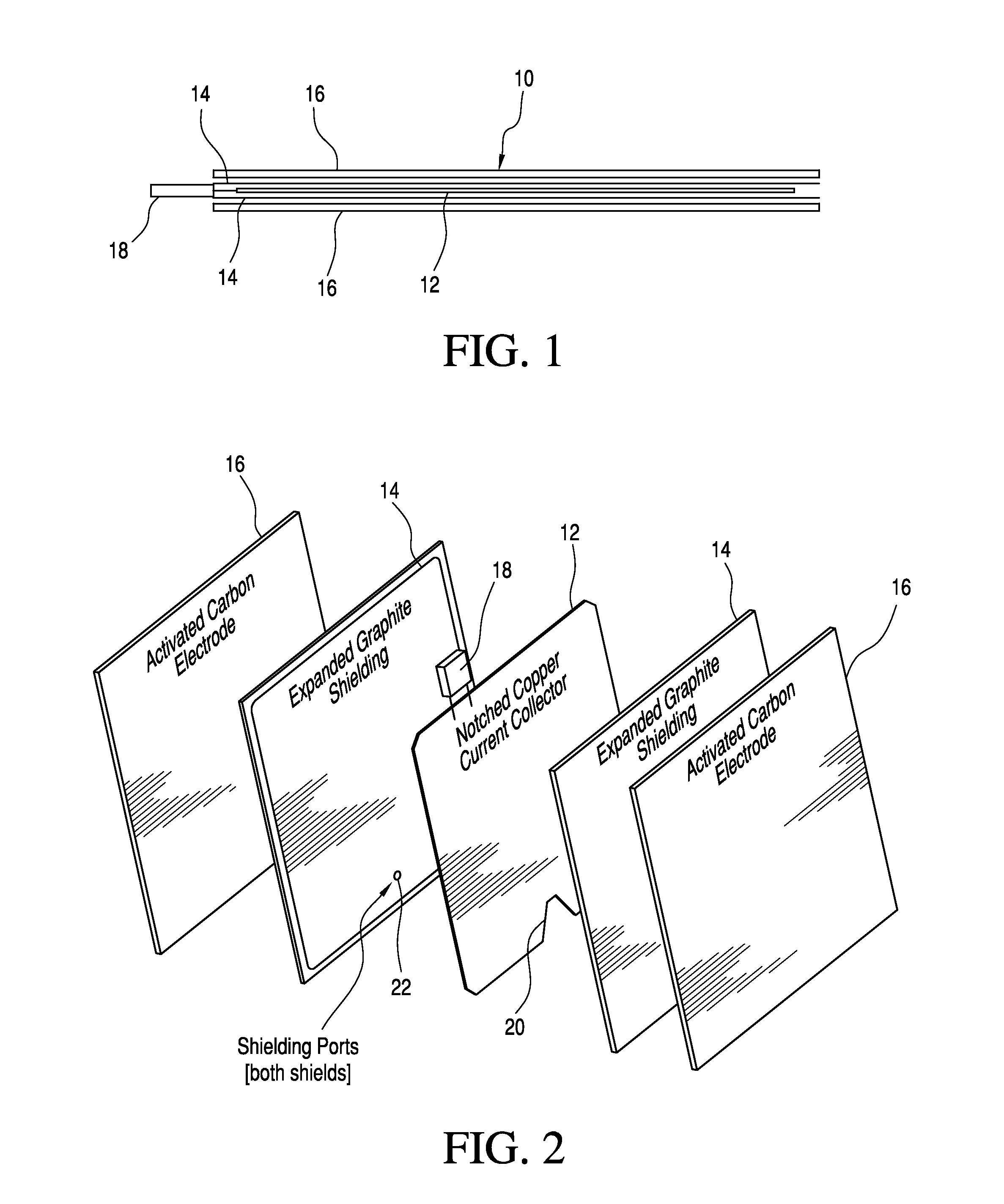 Lead-Carbon Battery Current Collector Shielding with Ported Packets