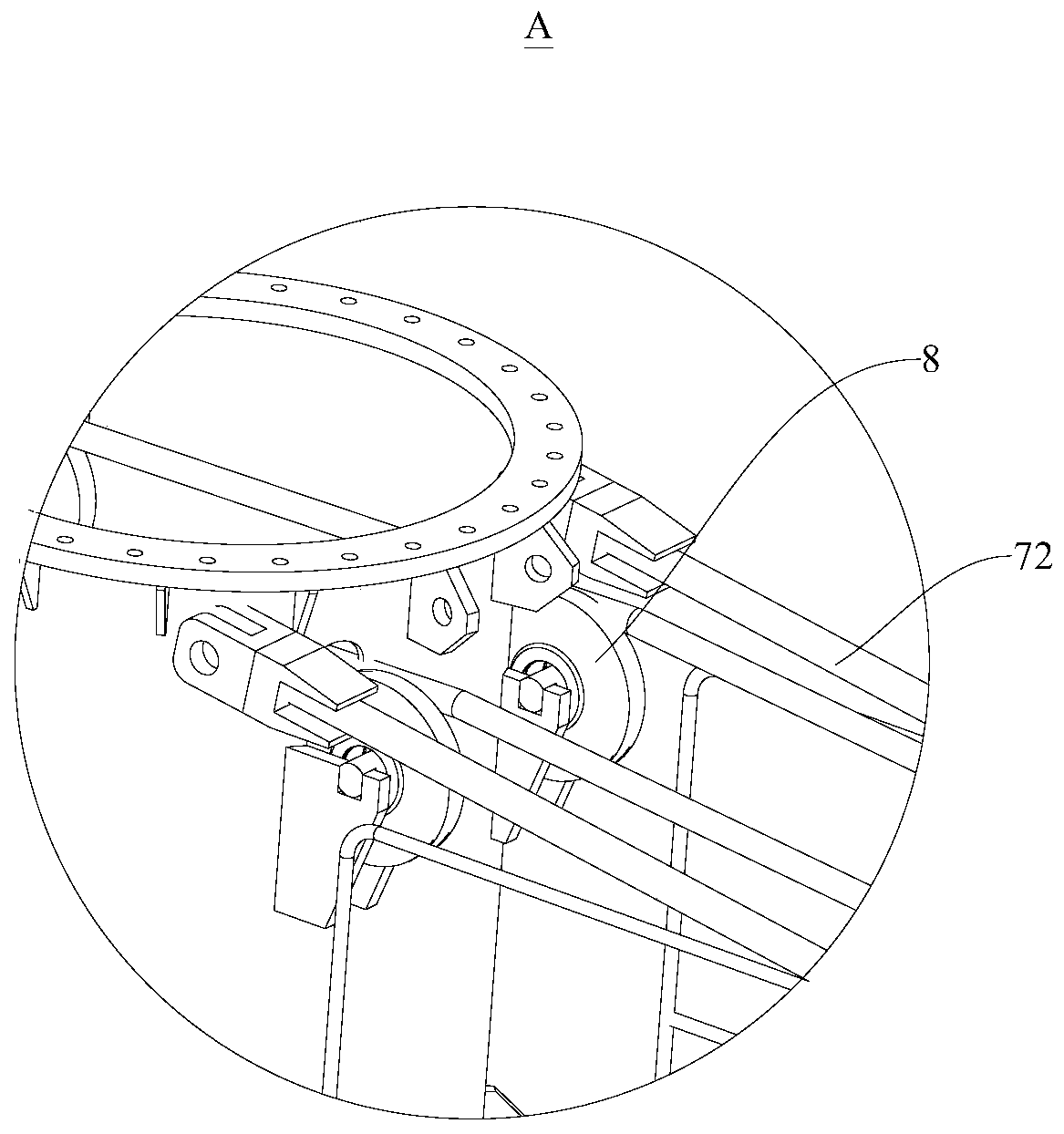 Straight arm construction equipment