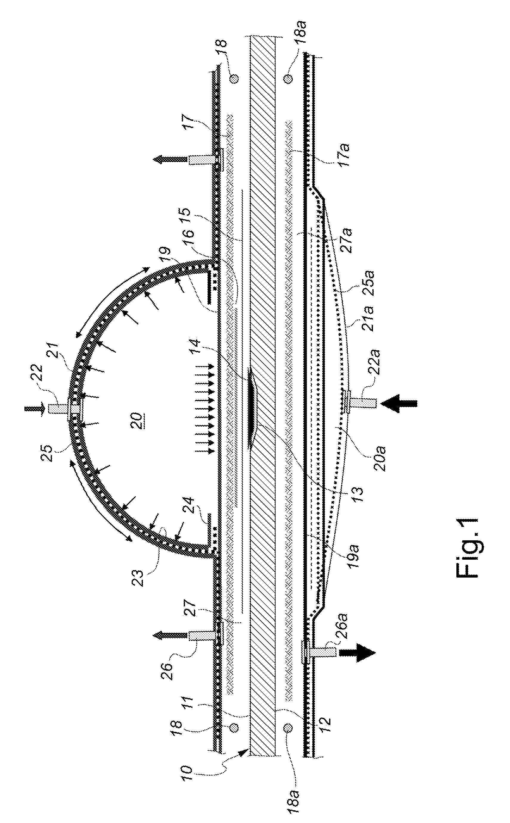 Method and a device for repairing parts of composite material of an aircraft
