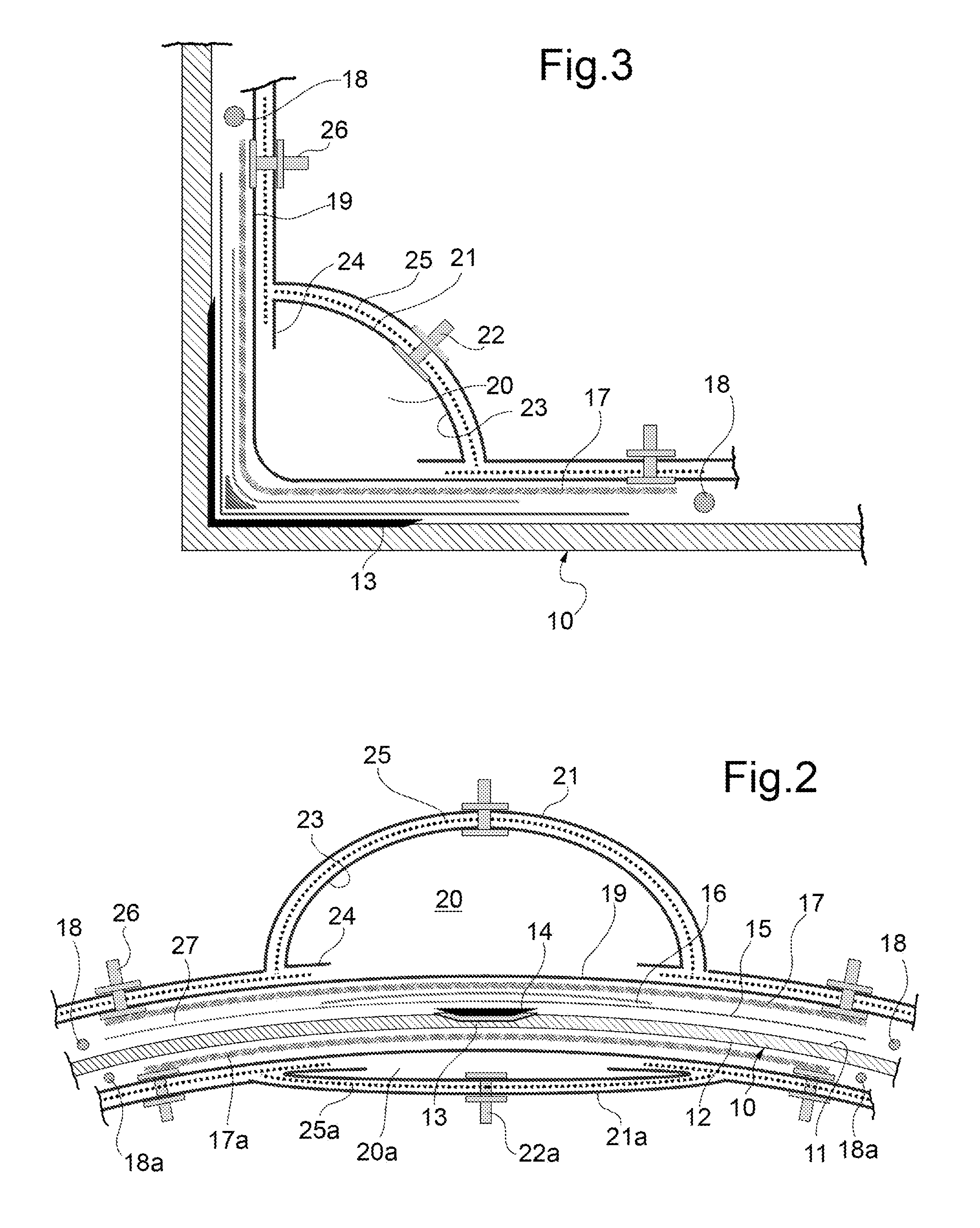 Method and a device for repairing parts of composite material of an aircraft