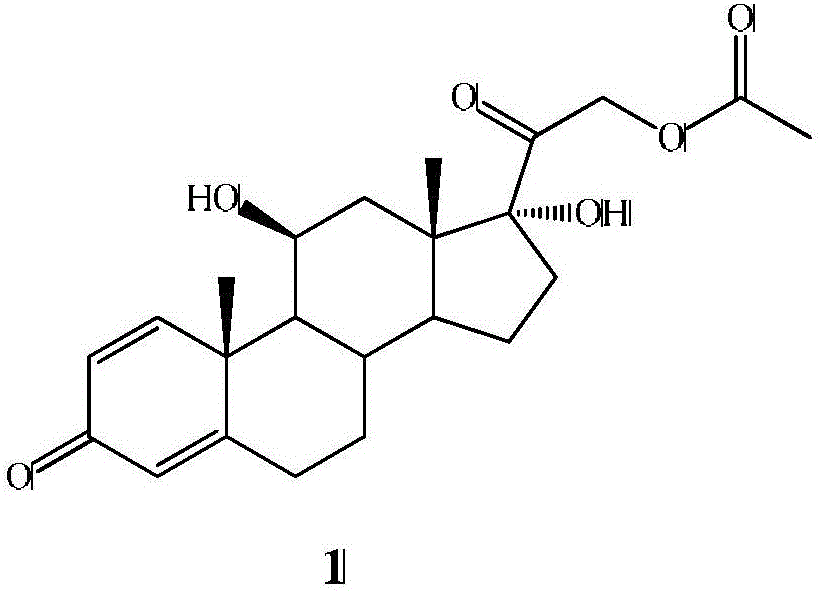 Method for preparing steroid anti-inflammatory medicine prednisolone acetate by adopting enzyme process