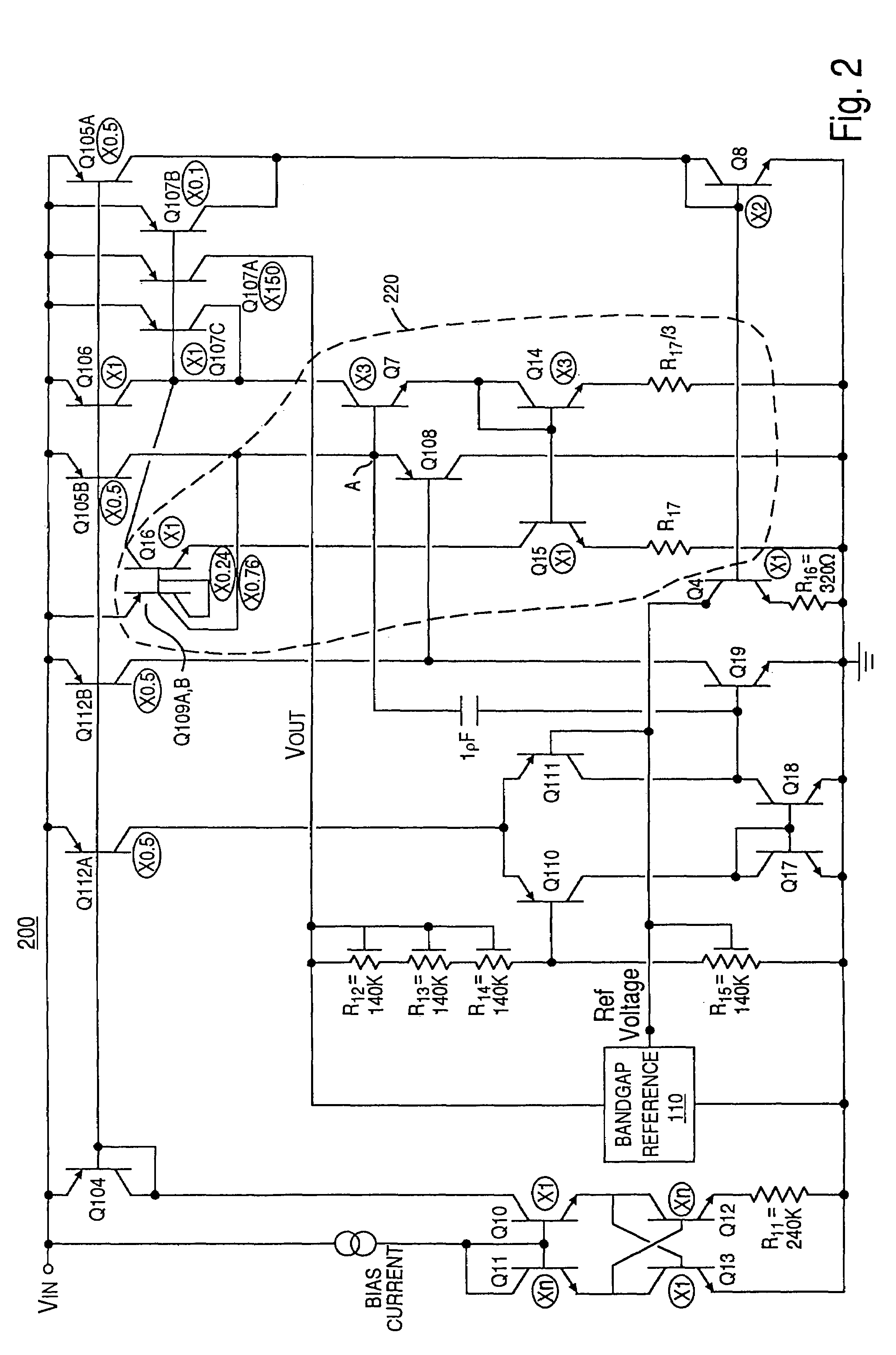 Difference amplifier for regulating voltage