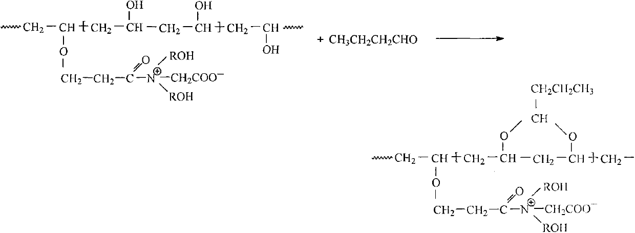 A kind of production method of zwitterionic polyvinyl butyral resin