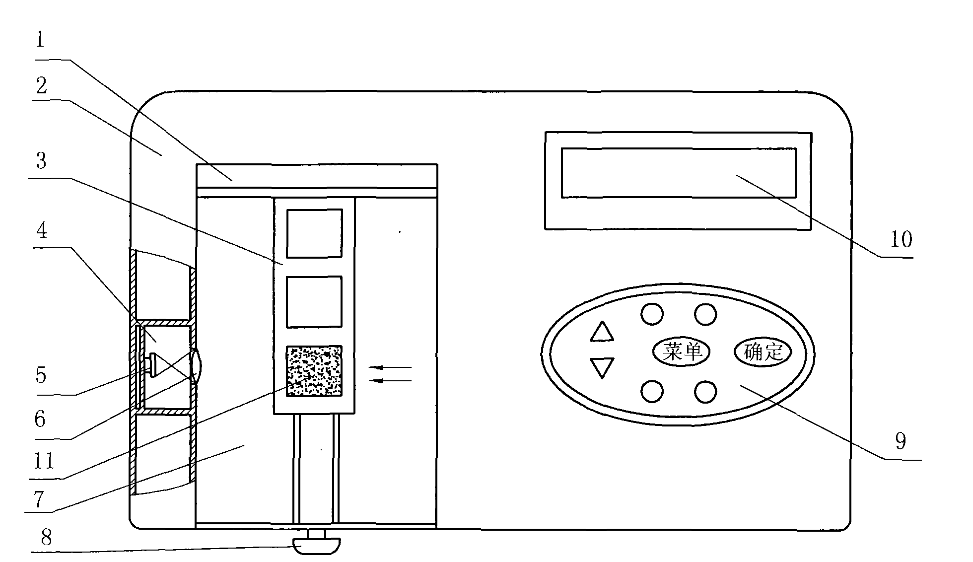 Automatic optical gate device of spectrophotometer
