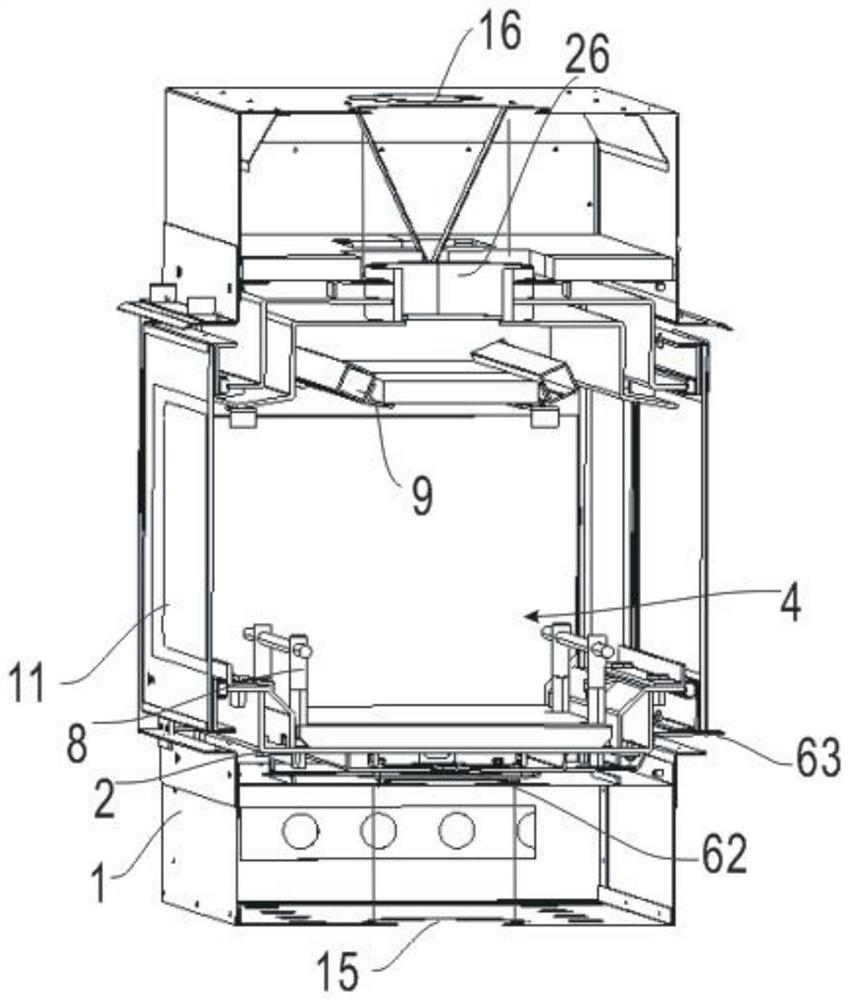 Double-furnace-door wood combustion furnace heating system