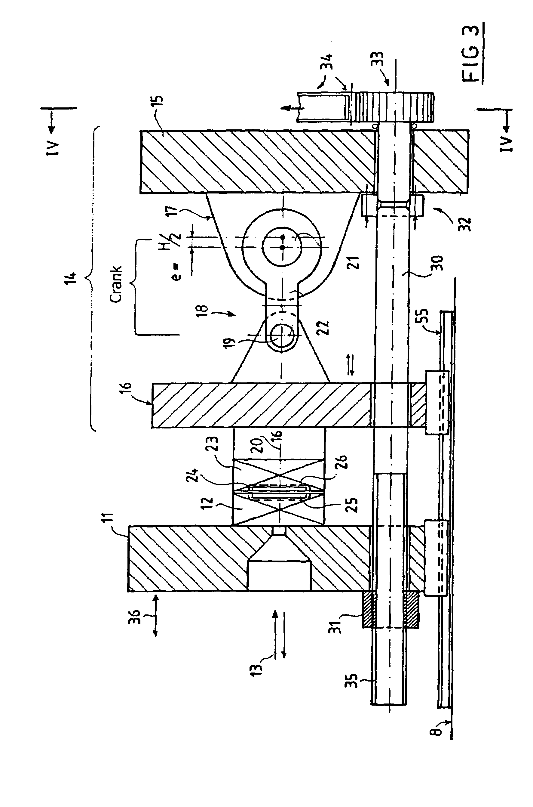 Mold closing unit