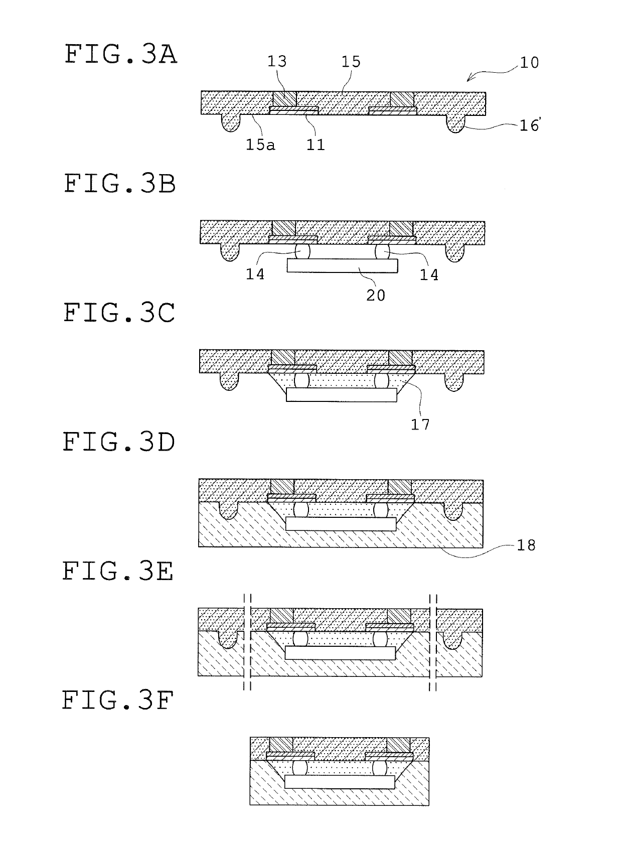 Multi-row wiring member for semiconductor device and method for manufacturing the same