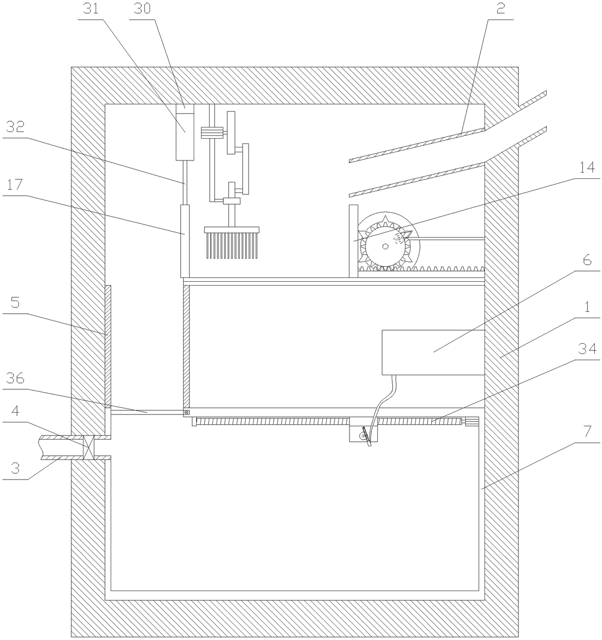 Convenient type straw treating device with crushing function and based on internet of things