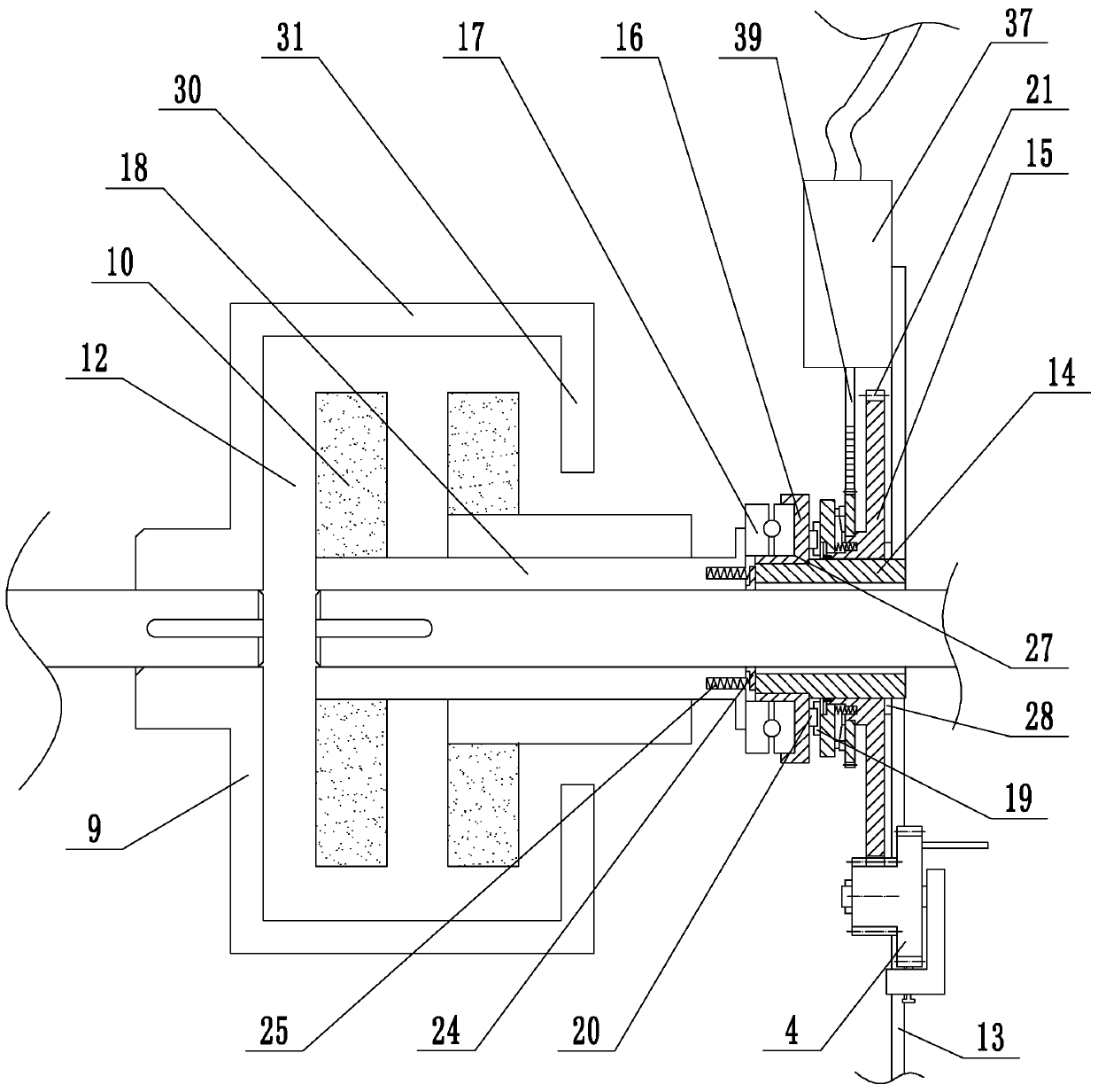 A steam and electric dual power drive fan structure