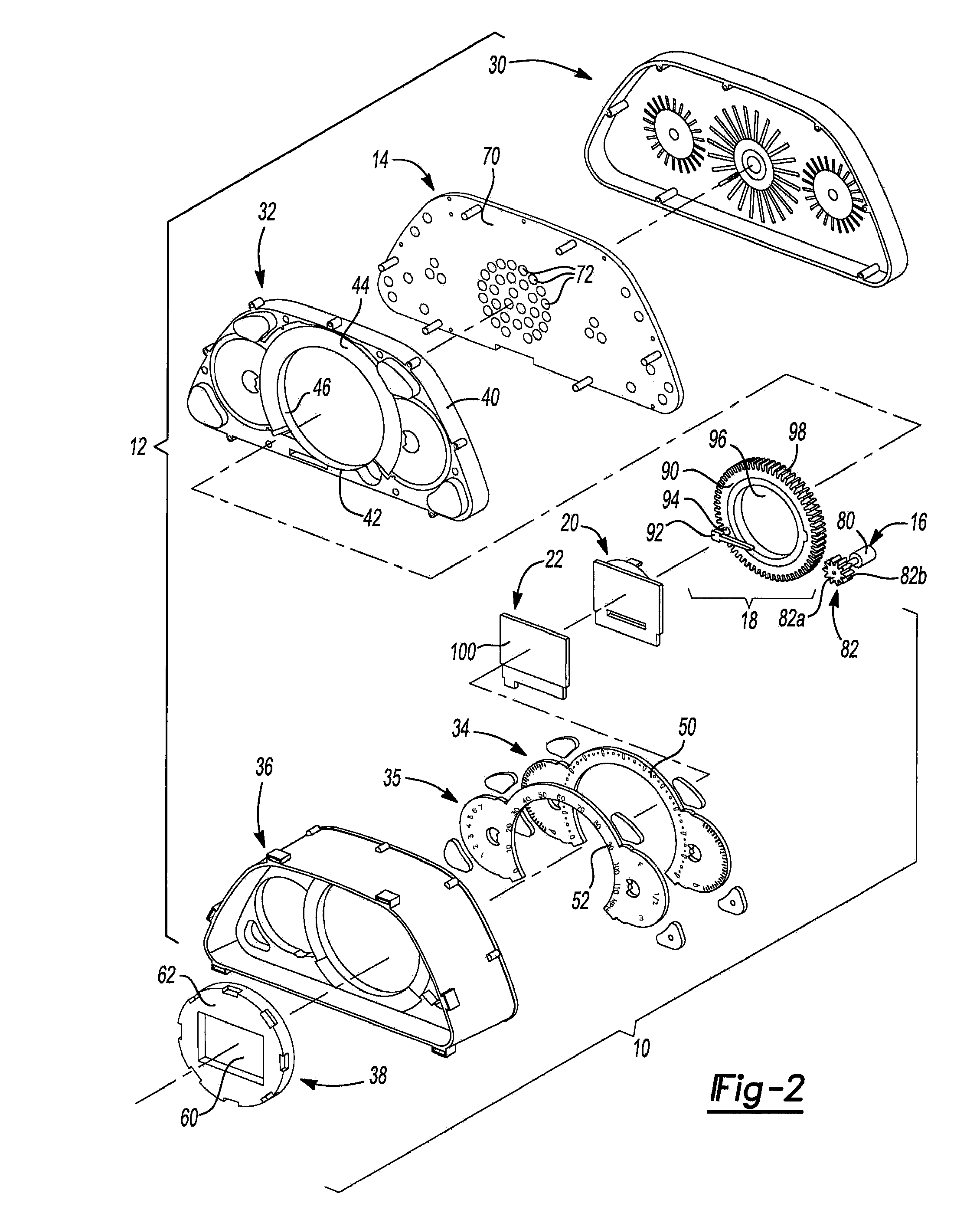 Instrument cluster with three-dimensional display