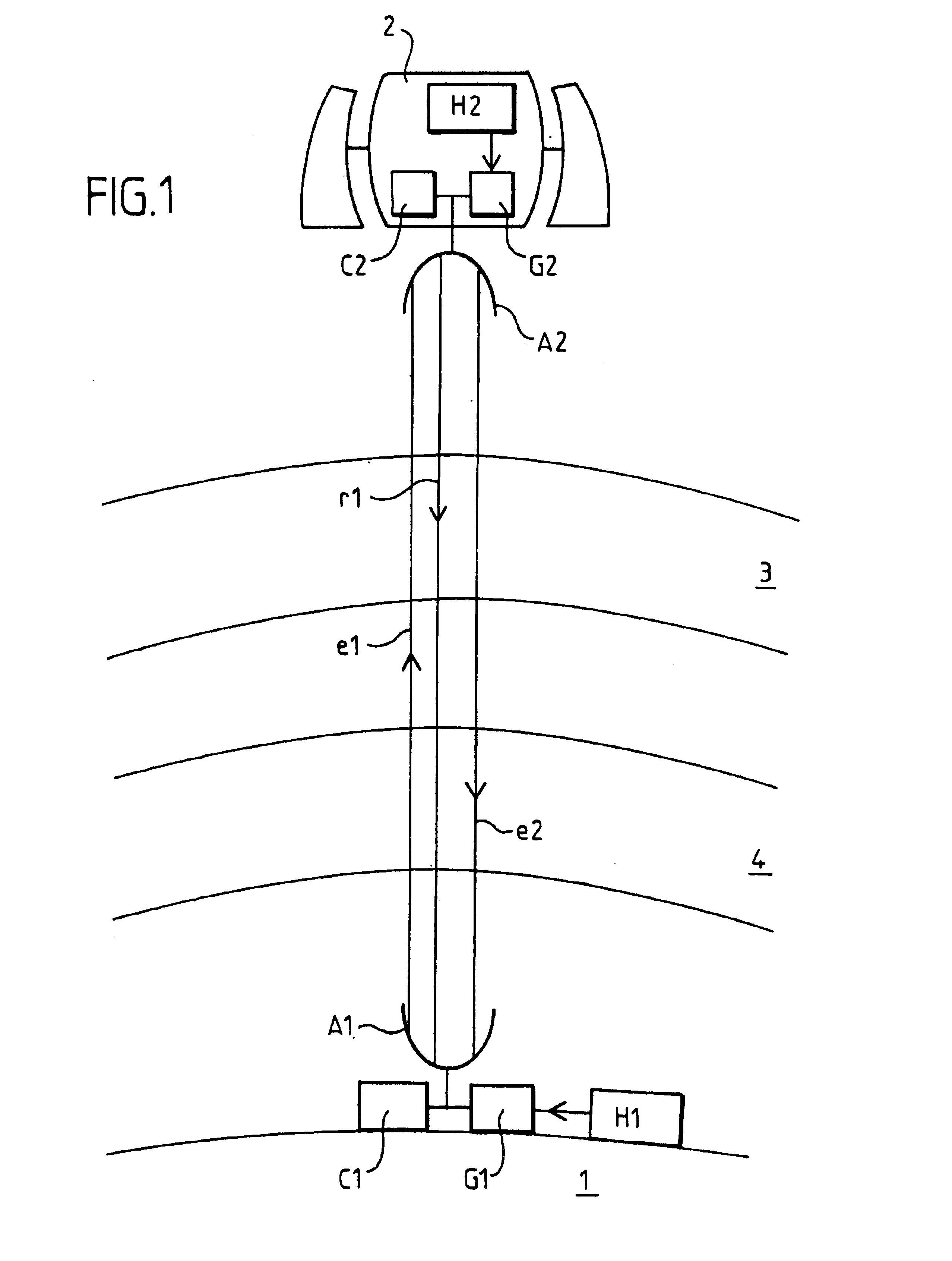 Device for exchanging radio signals provided with time markers for synchronizing clocks